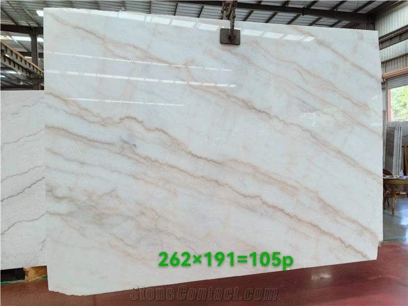 China Guangxi White Marble Big Slabs Floor Tile