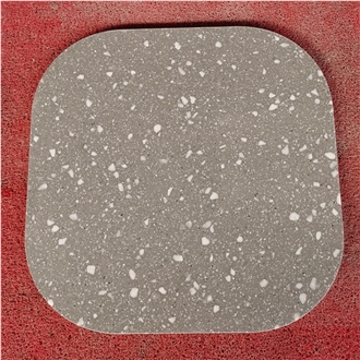 Grey Cement Terrazzo Solid Surface Table Tops For Restaurant