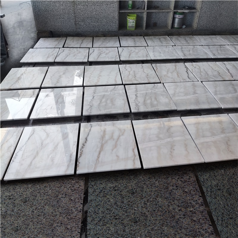 Guangxi White Marble Tiles With Red Texture For Wall & Floor