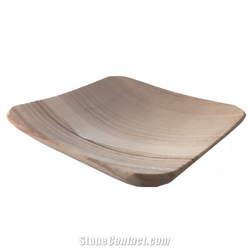 Wood Sandstone Plates Wooden Look Home Decor