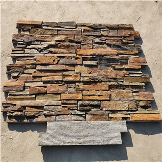Natural Rusty Slate Culture Stone Wall Panel Stone Veneer