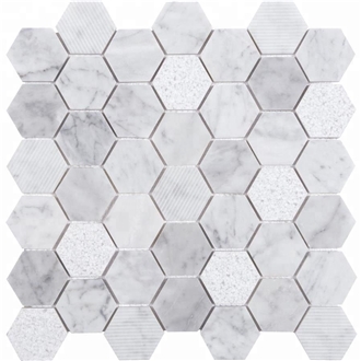 Carrara White Marble Mosaic Tiles