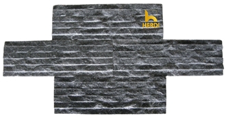 Black Marble Chiseled Wall Stone