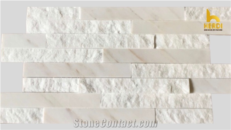 Milky White, Beige Mixed Z Shape Glued Wall Cladding Panels