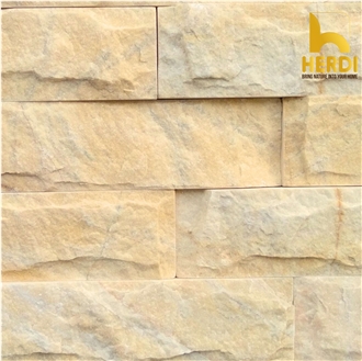 Yellow Marble Mushroom Split Wall Stone