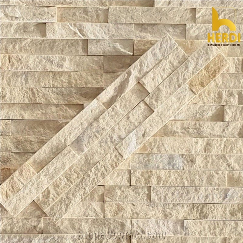 Yellow Marble Z Shape 4-Line Wall Cladding Panels