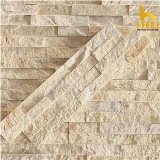 Yellow Marble Z Shape 4-Line Wall Cladding Panels