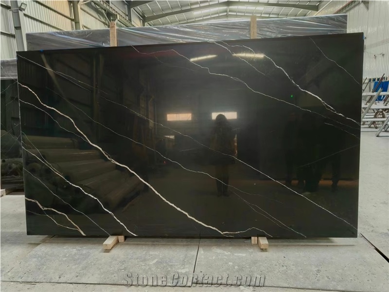 China High Class Nero Marquina  Marble Wall Tiles Slab