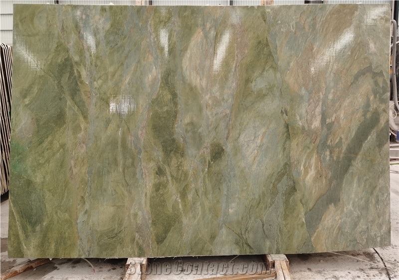 Alga Green Quartzite Slab Tiles