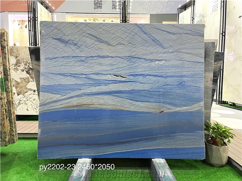 Azul Macaubas Quartzite Slabs Blue Sky Stone Slab Wall Tile