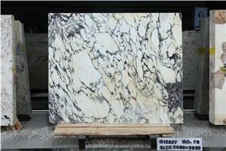 Calacatta Viola Marble Slabs Lilac Stone Floor Interior Use