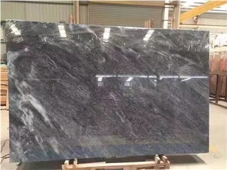 Dark Silver Grey Marble Polished Slabs For Wall Tiles