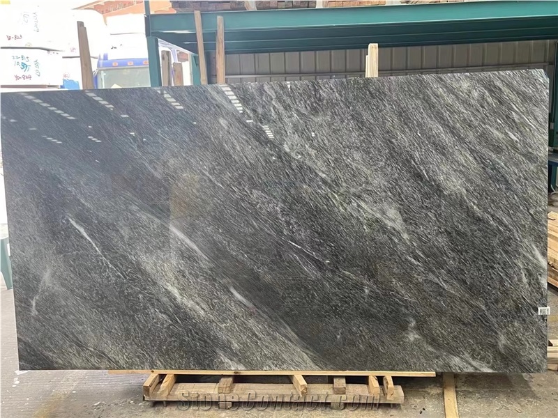 Dark Silver Grey Marble Polished Slabs For Wall  Tiles