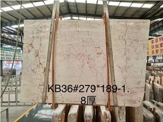 Ivory White Red Marble Polished Big Slabs Wall Tiles