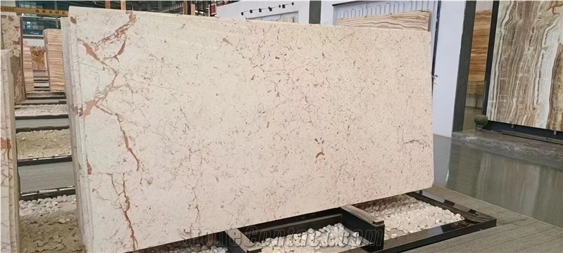 Ivory White Red Marble Polished Big Slabs Wall Tiles
