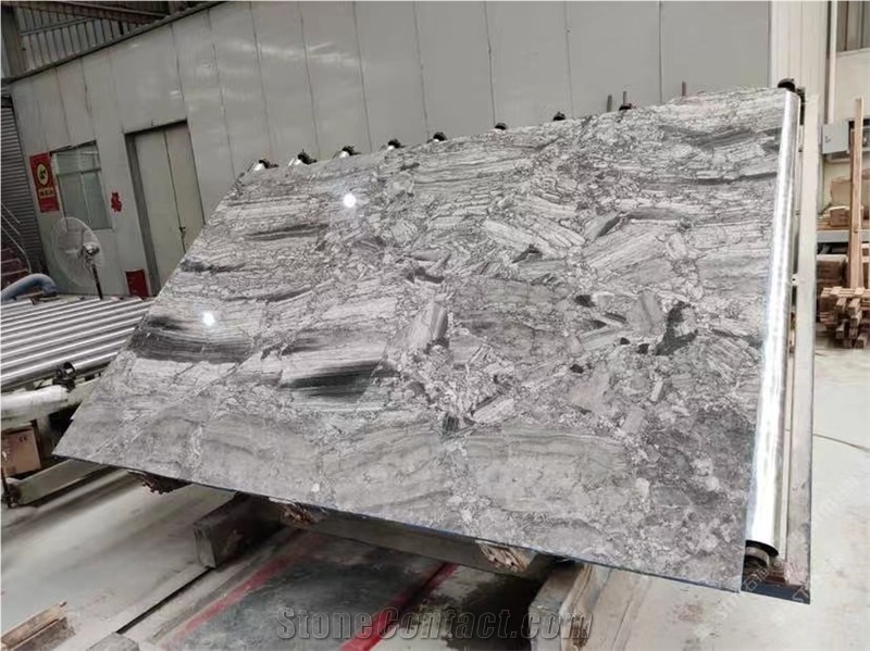 Silver Breccia Marble Slabs Building Stone