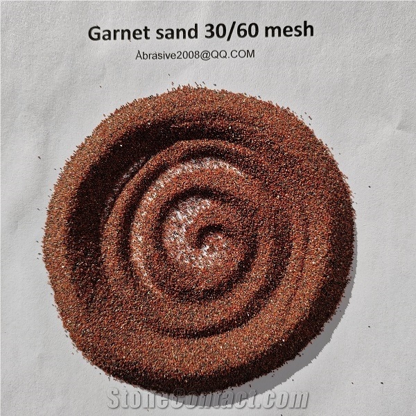 Sandblasting Abrasive Almandina Garnet Sand 30/60 Mesh