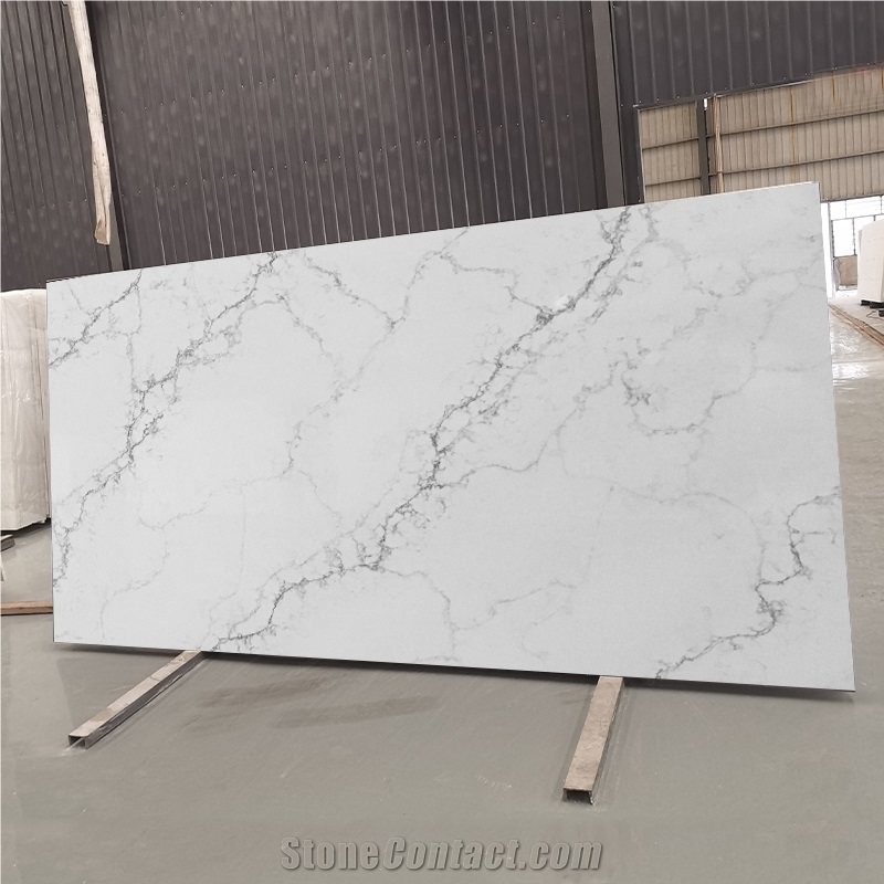 Goldtopquartz 5065 Calacatta Vivo Quartz Slabs from China ...