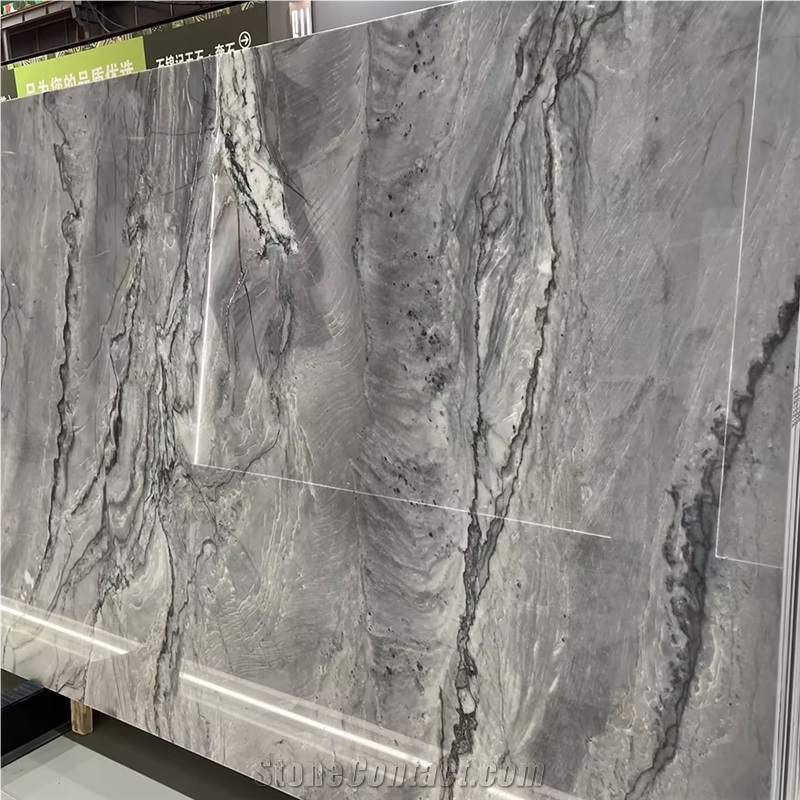 Cheap Price Platinum Gray Marble Slabs For Home Decoration