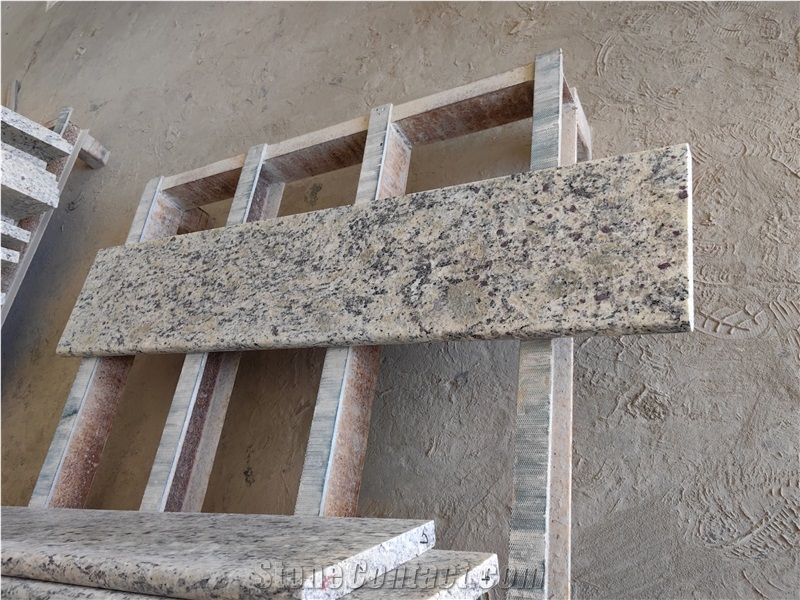 Pure Natural Cut To Size Giallo Santa Cecilia Granite Tiles