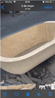 Travertine Bathtub