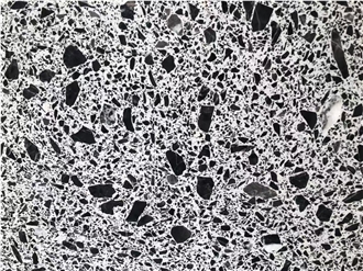 Terrazzo Black Flexible Terrazzo Tile