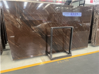 Sand Brown Wooden Polished Granite Slabs