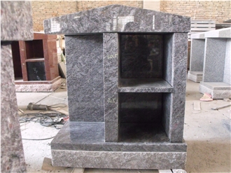 Bahama Blue Granite  Columbarium With Two Niche