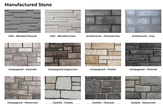 Manufactured Stone Wall Cladding Panels