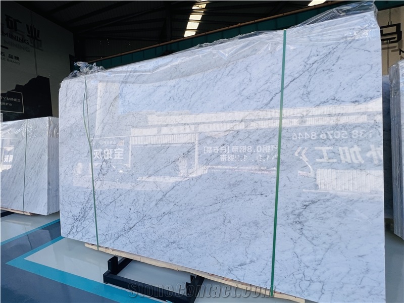 Carrara White Marble Slab Tiles
