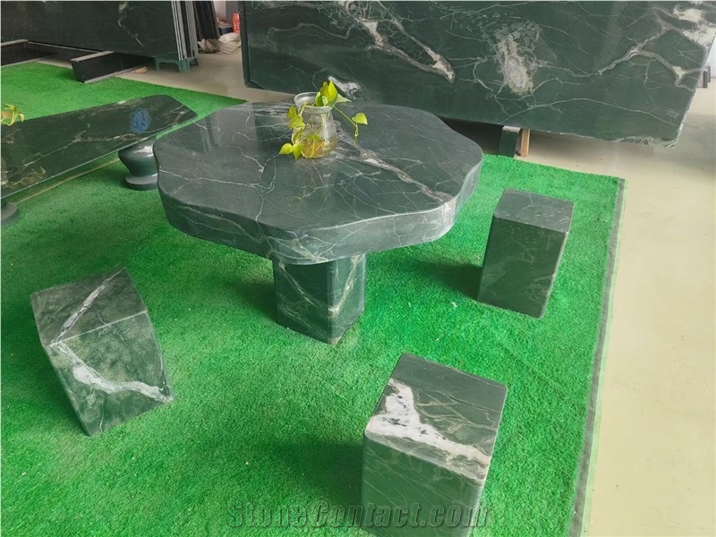 Green Marble Tables Reception Table Tops