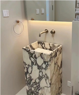 Italy Viola Breccia Capraia Marble Sink