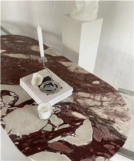 Italy Viola Breccia Capraia Marble Table Tops