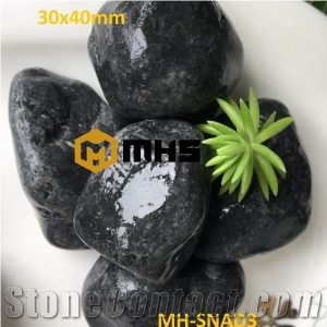 Black Tumbled Pebble Stone
