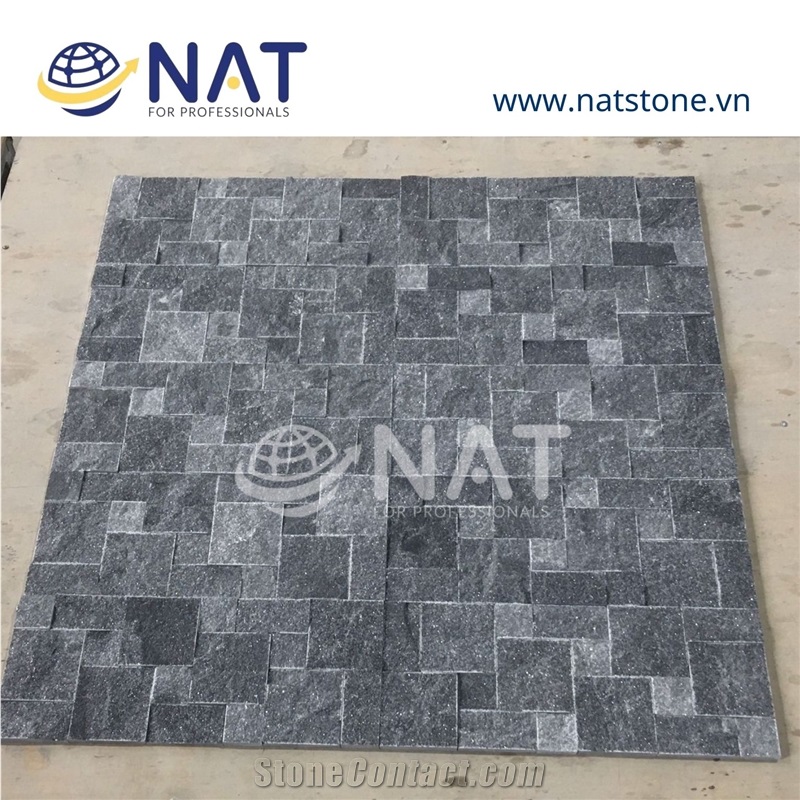 Vietnam Black Marble Split Wall Ledger Panel Stone Veneer