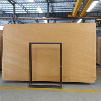 30Mm Thick Gold Sandstone Slab For Wall Cladding Slabs