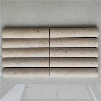 Honed Limestone  Long Stick Linear Mosaic For Wall Mosaic