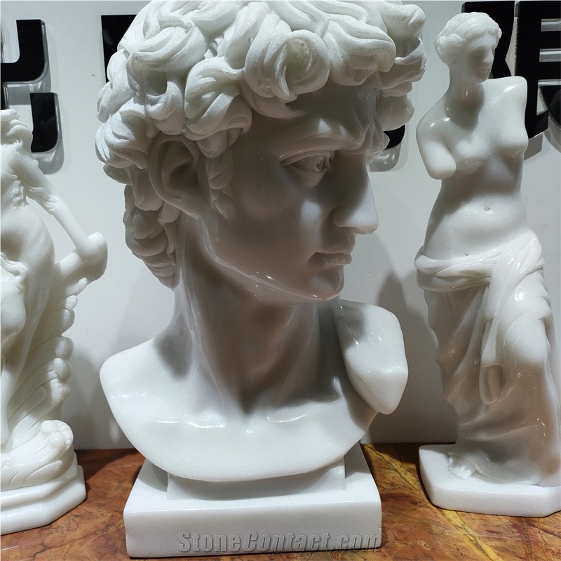 White Marble Human Sculpture For Small Ornaments Decorations