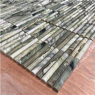 White Marble Polishing Linear Kitchen Backsplash Tile Mosaic Tiles