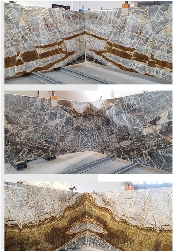 Bookmatch Glaccy Marble Slabs