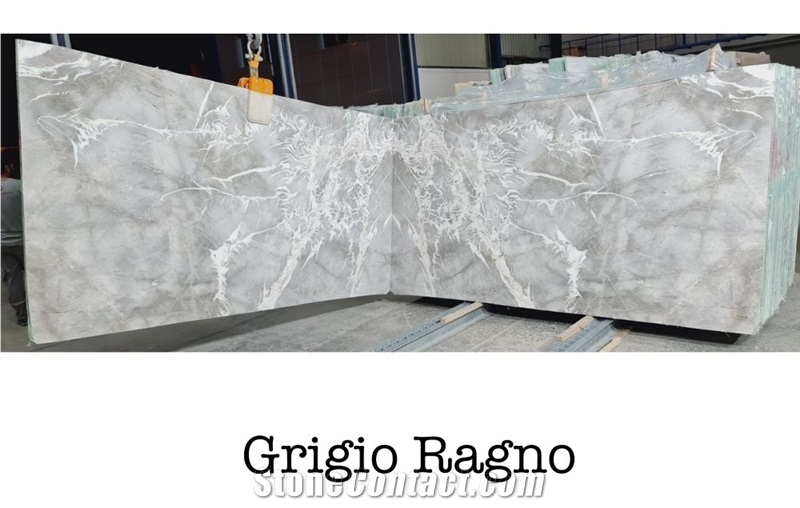 Grigio Ragno Grey Marble Slabs