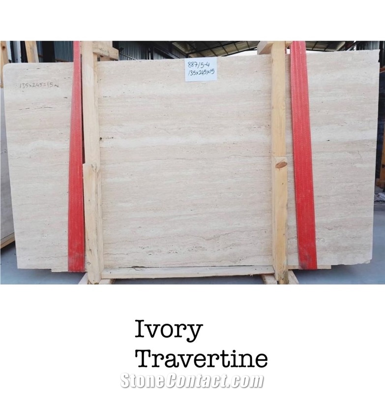 Ivory Travertine Slabs