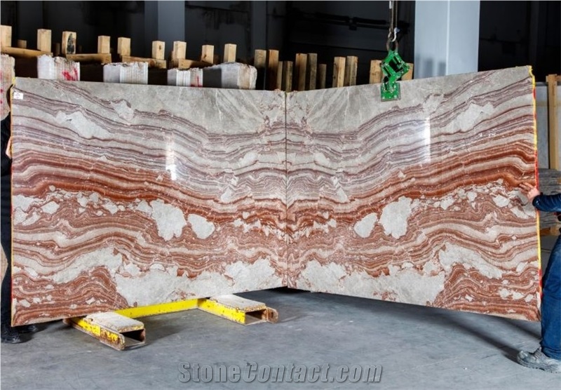 Rose Marble Slabs For Interior Use