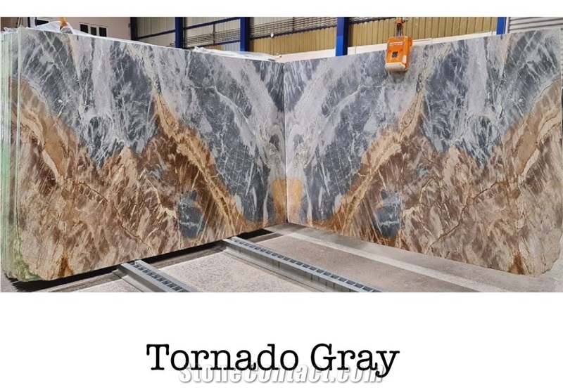 Tornado Grey Marble Slabs