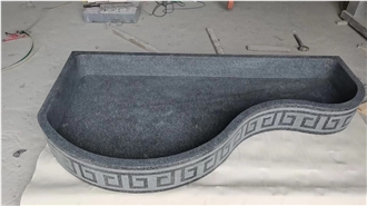 Grey Granite G654 Vessel Bathroom Sink For Counter
