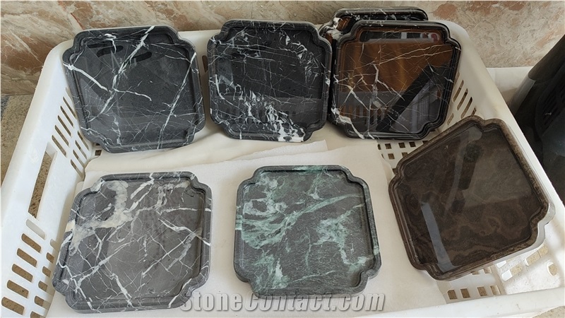 Marble Design Serving Tea Trays For Home Decor