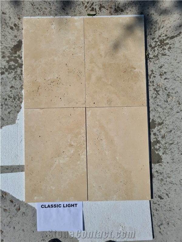 Classic Light Travertine Tumbled Tiles