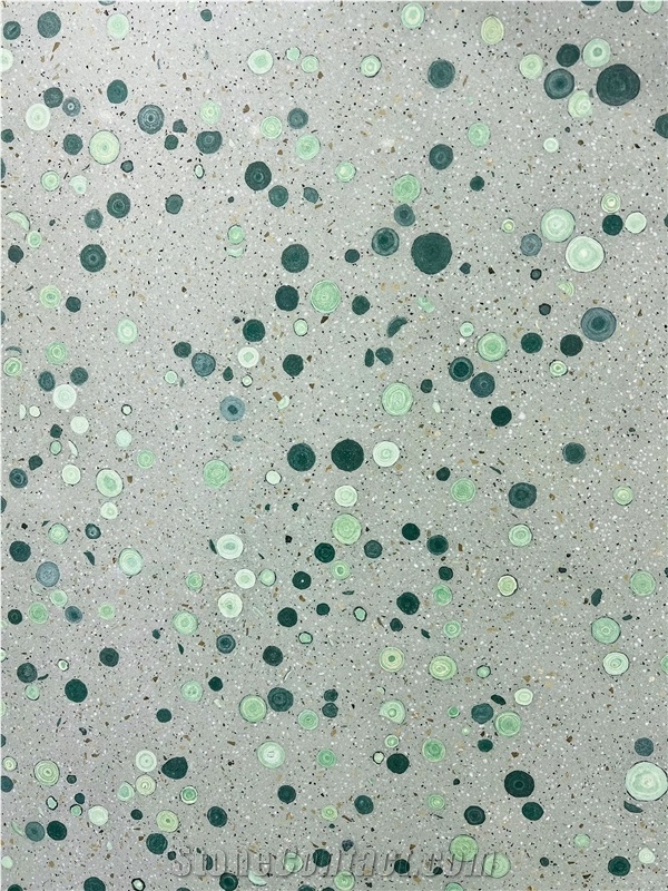 Green Bubble Tile Green Bubble Custom Terrazzo Slabs