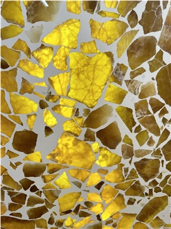 Light Transmitting Terrazzo Backlit Onyx Terrazzo Slabs