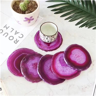 Blue Agate Perfume/Food/Coffee Coasters Kitchen Accessories